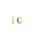 DESIGNER GOLD REVERSIBLE HOOP EARRINGS