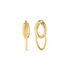 DESIGNER GOLD DOUBLE HOOP EARRINGS