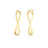 DESIGNER GOLD TWIST HOOP EARRINGS