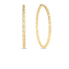 DESIGNER GOLD LARGE TWISTED HOOP EARRINGS