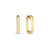 DESIGNER GOLD MEDIUM SQUARE HOOP EARRINGS
