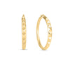 DESIGNER GOLD PYRAMID HOOP EARRINGS