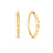 DESIGNER GOLD PYRAMID HOOP EARRINGS