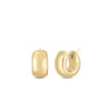 DESINGER GOLD WIDE HUGGIE EARRINGS