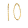 DESIGNER GOLD MEDIUM TWISTED HOOP EARRINGS