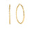 DESIGNER GOLD MEDIUM TWISTED HOOP EARRINGS