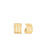 DESIGNER GOLD WIDE RIDGED EARRINGS