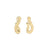 DESIGNER GOLD TWISTED HINGE BACK HOOP EARRINGS