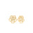 DESIGNER GOLD LARGE MELTED ROSE EARRINGS