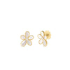 JASMINE DIAMOND AND MOTHER OF PEARL FLOWER STUD EARRINGS