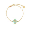 VENETIAN PRINCESS DIAMOND AND CYAN ENAMEL FLOWER BRACELET