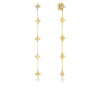 LOVE IN VERONA DIAMOND AND POLISHED FINISH FLOWER DANGLE EARRINGS