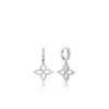 DIAMOND PRINCESS OUTLINE SMALL TAPERED FLOWER DROP EARRINGS