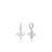DIAMOND PRINCESS OUTLINE SMALL TAPERED FLOWER DROP EARRINGS
