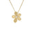 JASMINE DIAMOND AND SATIN FINISH FLOWER NECKLACE