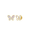 JASMINE DIAMOND AND MOTHER OF PEARL BUTTERFLY STUD EARRINGS