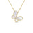 JASMINE DIAMOND AND MOTHER OF PEARL BUTTERFLY NECKLACE