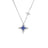 STARDUST SMALL PAVE DIAMOND AND BLUE CERAMIC STAR NECKLACE