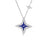 STARDUST MEDIUM PAVE DIAMOND AND BLUE CERAMIC STAR NECKLACE