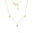 LOVE IN VERONA DIAMOND AND POLISHED FLOWER STATION DANGLE NECKLACE