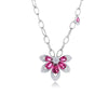 TIARE' DIAMOND & RUBELLITE CHAIN LINK NECKLACE