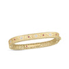 PRINCESS DIAMOND AND RUBY SATIN FINISH BANGLE