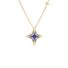 STARDUST LARGE DIAMOND AND BLUE CERAMIC STAR NECKLACE