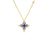 STARDUST LARGE DIAMOND AND BLUE CERAMIC STAR NECKLACE