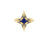 STARDUST SMALL DIAMOND AND BLUE CERAMIC STAR RING