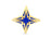 STARDUST LARGE DIAMOND AND BLUE CERAMIC STAR RING