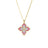 VENETIAN PRINCESS DIAMOND AND RHODONITE FLOWER NECKLACE