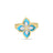 VENETIAN PRINCESS DIAMOND AND TURQUOISE FLOWER RING