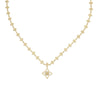 PRINCIPESSA FLOWER CHAIN AND DIAMOND FLOWER PENDANT NECKLACE