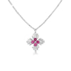 DIAMOND PRINCESS LUCE DIAMOND AND RUBELLITE FLOWER NECKLACE