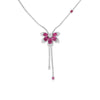 TIARE' DIAMOND AND RUBELLITE RIVIERA NECKLACE