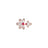 TIARE' DIAMOND, RUBELLITE, AND MOTHER OF PEARL SPLIT FLOWER RING
