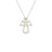 GOLD TINY TREASURES DIAMOND ANGEL NECKLACE