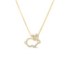 TINY TREASURES DIAMOND RABBIT OUTLINE NECKLACE