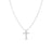 TINY TREASURES SMALL DIAMOND SQUARE CROSS NECKLACE