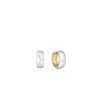 DESIGNER GOLD DIAMOND REVERSIBLE HOOP EARRINGS