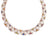 VENETIAN PRINCESS CARNIVAL PAVE DIAMOND AND MIXED STONES CUT FLOWERS NECKLACE