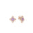 VENETIAN PRINCESS CARNIVAL PAVE DIAMOND AND AMETHYST SMALL FLOWER STUD EARRINGS