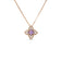 The Roberto Coin VENETIAN PRINCESS CARNIVAL Pave Diamond and Amethyst Small Flower Necklace features a gold flower pendant with a purple amethyst center and sparkling diamonds, highlighting Italian craftsmanship on a plain white background.