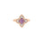 VENETIAN PRINCESS CARNIVAL PAVE DIAMOND AND AMETHYST SMALL FLOWER RING