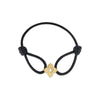 PETITE VENETIAN PRINCESS DIAMOND AND BLACK SILK FLOWER BRACELET