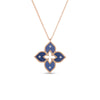 VENETIAN PRINCESS DIAMOND AND BLUE TITANIUM SMALL FLOWER NECKLACE