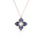 VENETIAN PRINCESS DIAMOND AND BLUE TITANIUM SMALL FLOWER NECKLACE