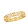 VENETIAN PRINCESS ETCHED FRAME DIAMOND AND WHITE ENAMEL FLOWER BANGLE