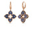 VENETIAN PRINCESS DIAMOND AND BLUE TITANIUM SMALL FLOWER DROP EARRINGS