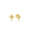 LOVE IN VERONA SMALL DIAMOND FLOWER STUD EARRINGS